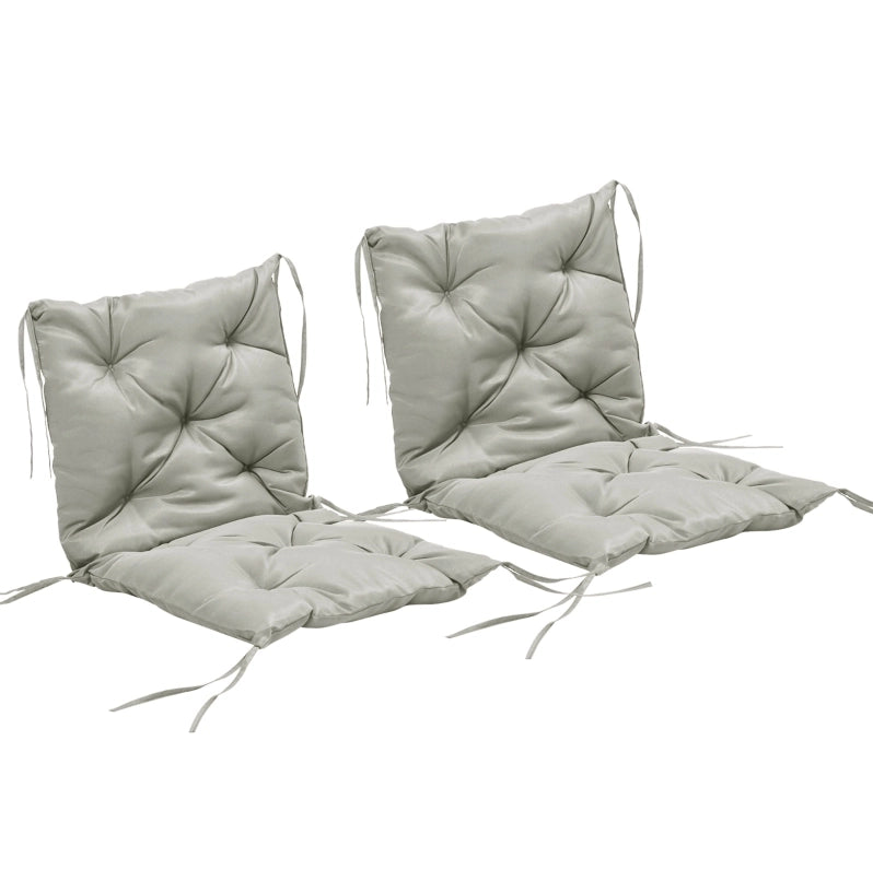 Set di 2 cuscini per seduta grigio chiaro 98 x 50 x 8 cm