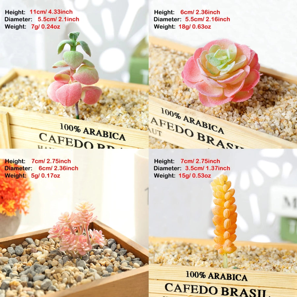 Piante succulente artificiali, confezione da 18 pezzi, assortite, per l'arredamento della casa