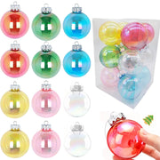 12 sfere di plastica iridescente, diametro 60 mm, set di decorazioni