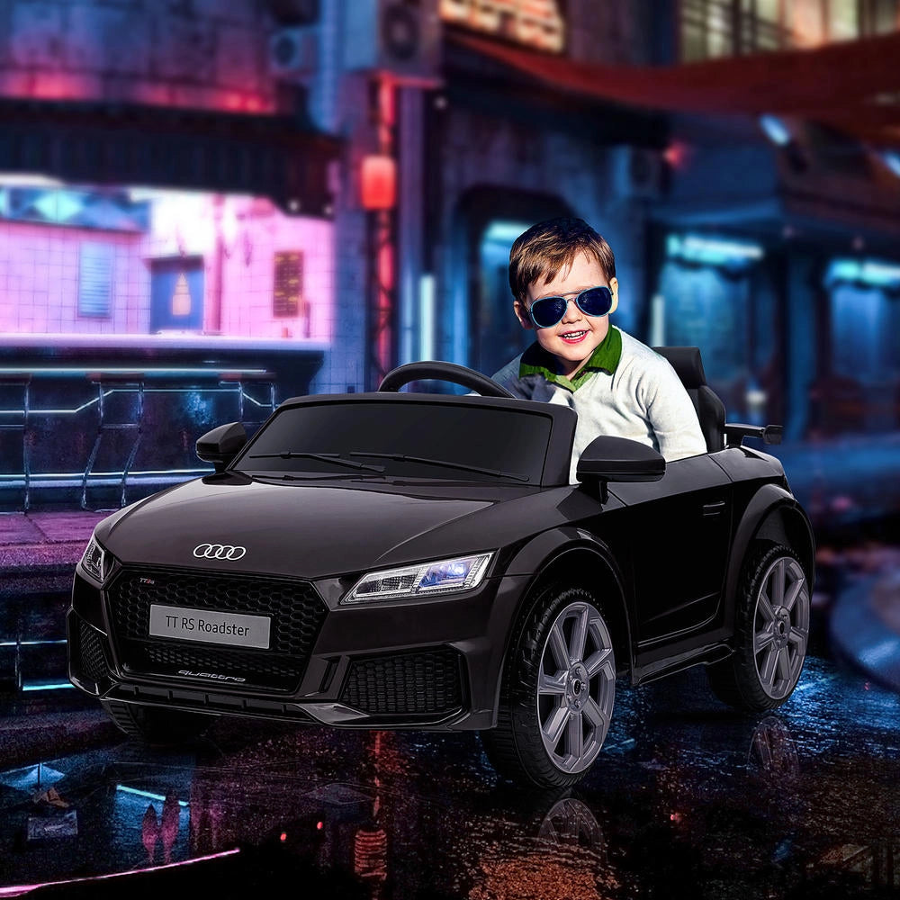 Auto Elettrica per Bambini Audi TT RS Roadster, con Telecomando 2.4G, Luci LED e Musica USB, 3 km/h, Nero