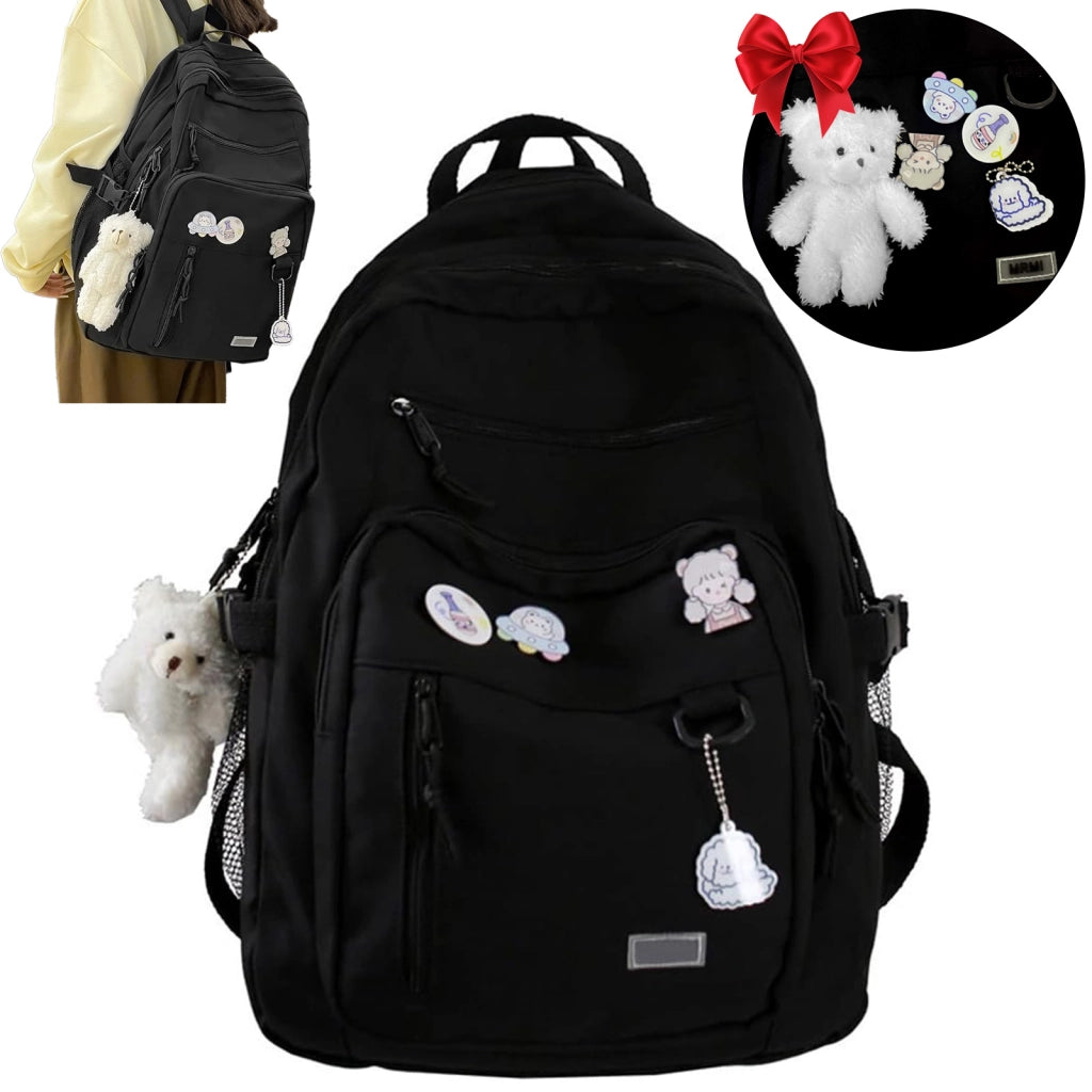 Zaino in tessuto Oxford con tasche e spallacci imbottiti
