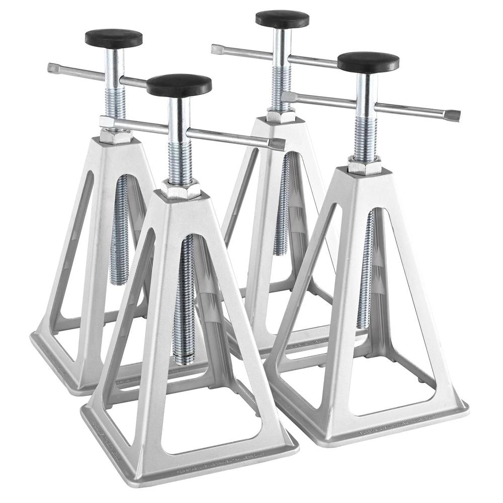 Set di 4 Martinetti Stabilizzatori per Camper e Roulotte RV-SJ-6000, Altezza Regolabile 280-435 mm, Carico Max 2,72 t, Robusti