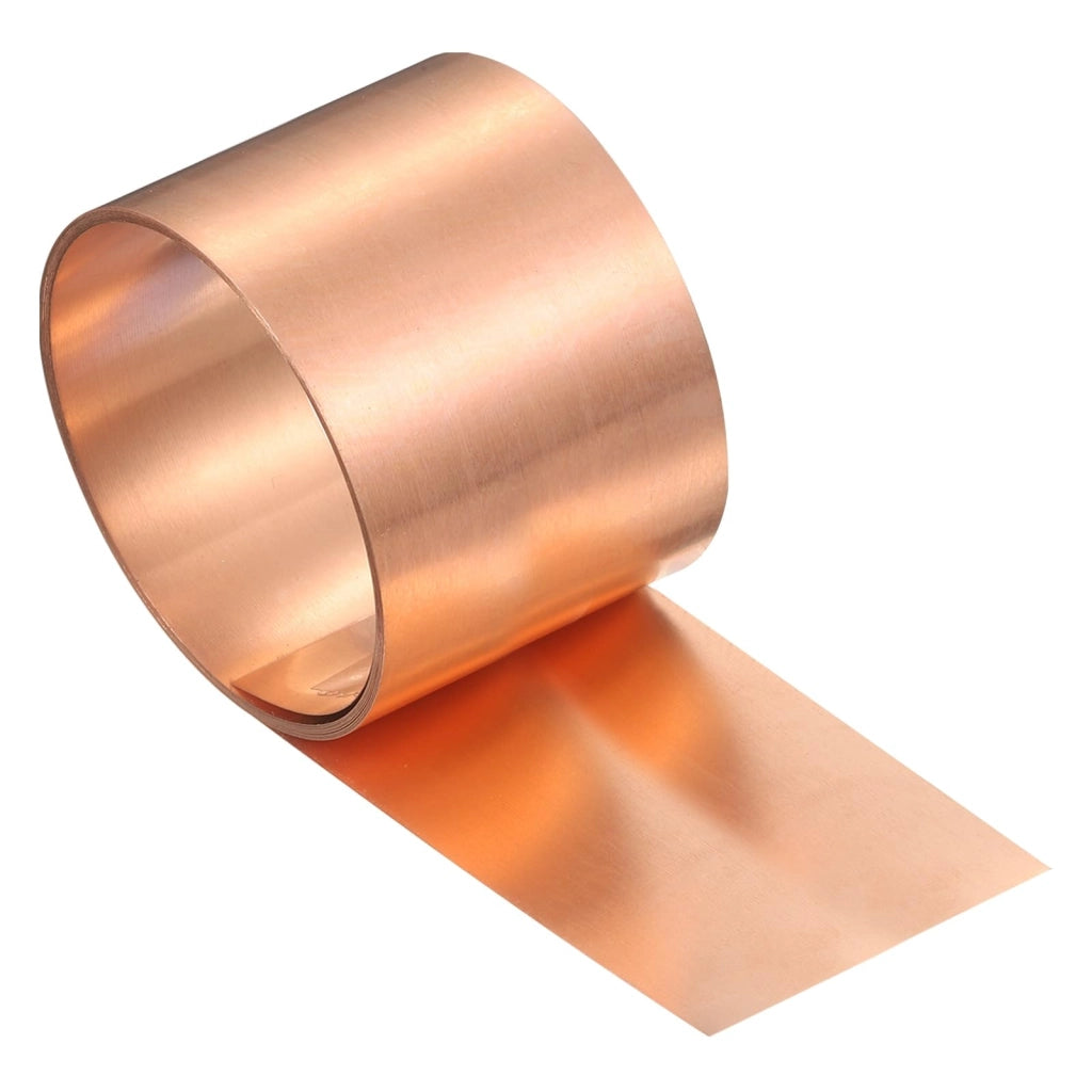 Nastro di rame, 55 mm x 3 m, spessore 0,1 mm, purezza 99,9%