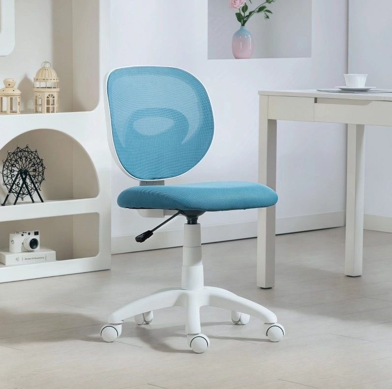 Sedia da ufficio ergonomica 59,5x53x81-89 cm in plastica blu, altezza regolabile
