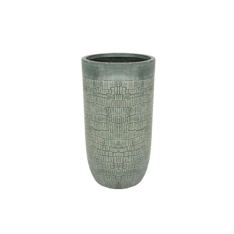 Vaso alto verde Ø24 x H49 cm