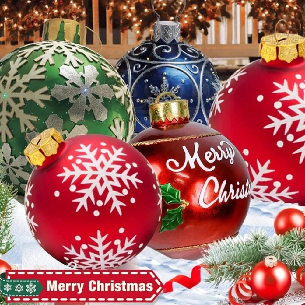 Palla di Natale gonfiabile, 60 cm, con pompa, in PVC