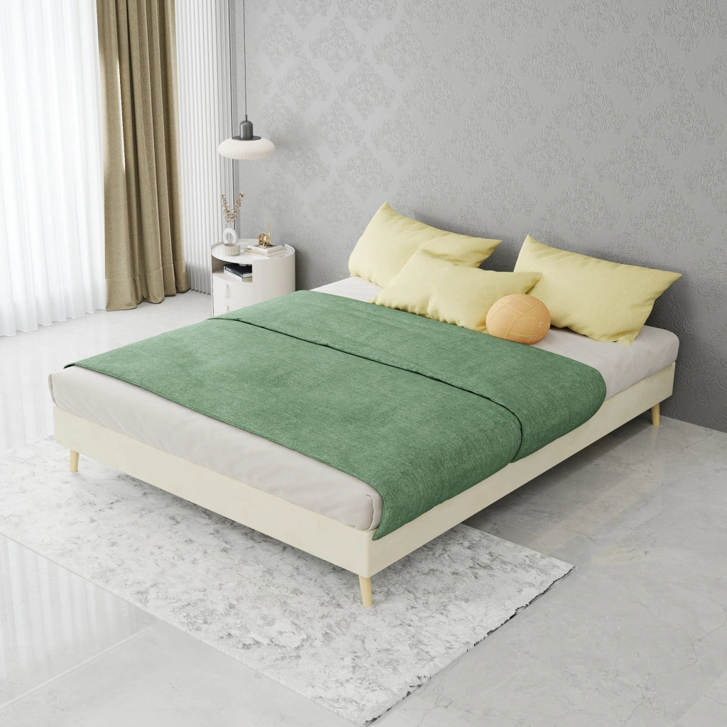 Struttura letto moderna 140x200 cm beige