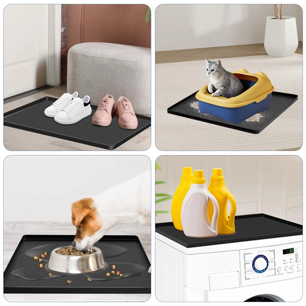 Vaschetta di raccolta 60x60 cm in silicone, impermeabile, per lavatrice