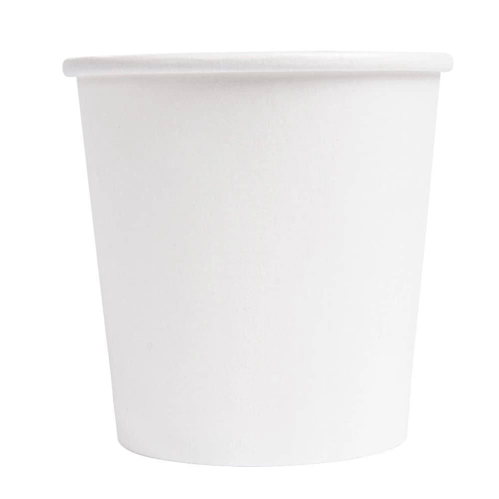 Bicchieri per bevande calde, confezione da 50 pezzi, capacità 120 ml, diametro 6,2/4,5 x 6 cm, colore bianco, confezionati in cartone