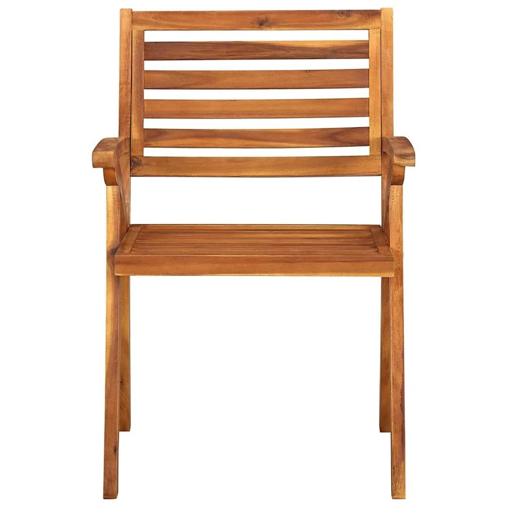 Sedie da Giardino 3 pz in Legno Massello d'Acacia
