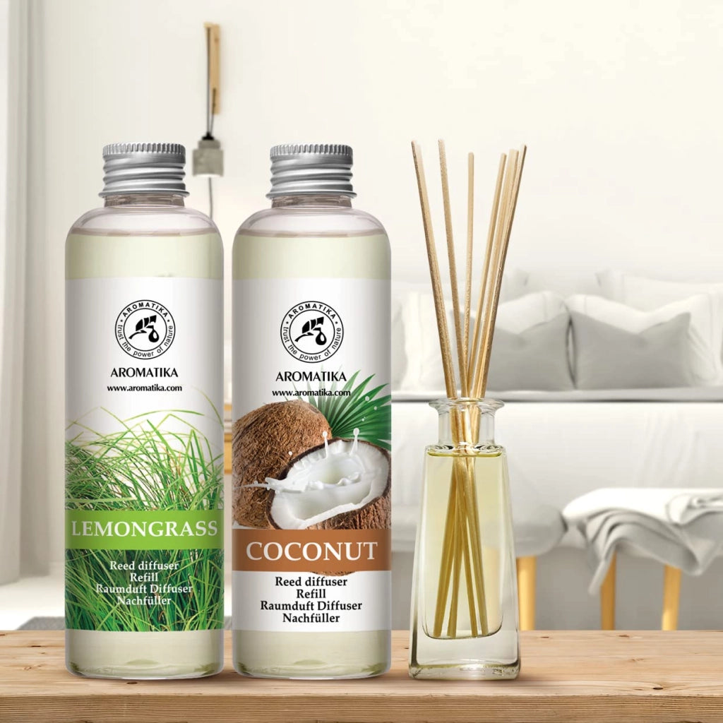 Ricarica profumatore d'ambiente Lemongrass & Cocco, 400 ml (2 flaconi da 200 ml)