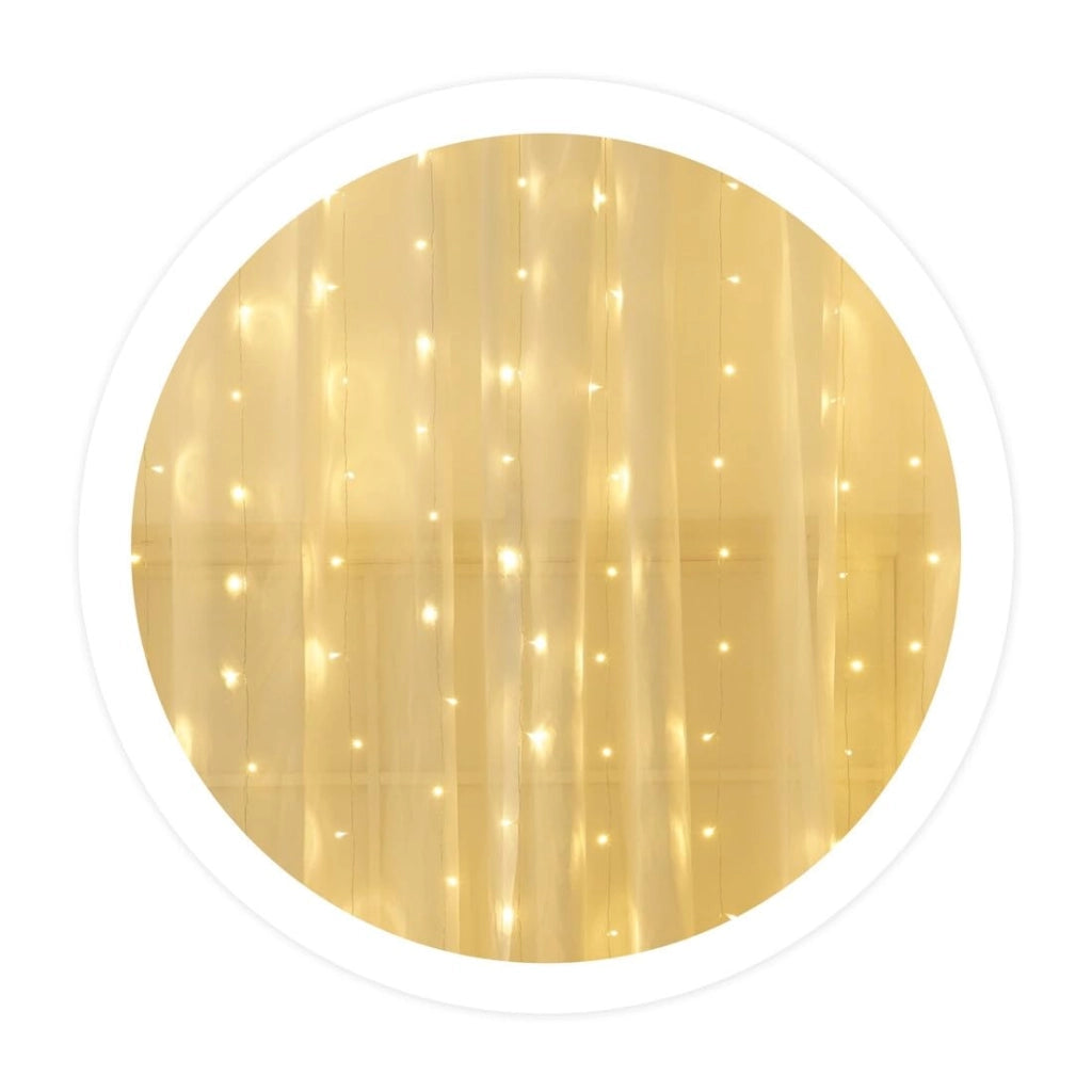 Tende a LED, dimensioni 1 x 1,2 metri, luce calda, luminose, 1667 LED