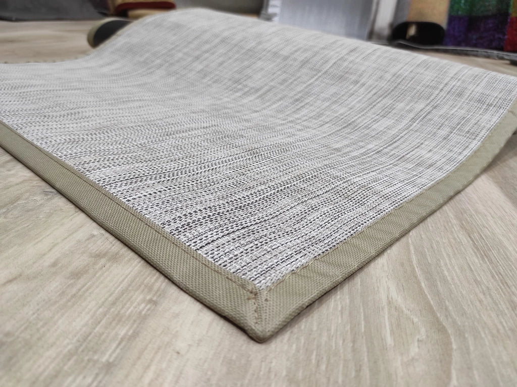 Tappeto in vinile intrecciato, dimensioni 60x110 cm, colore beige o ocra