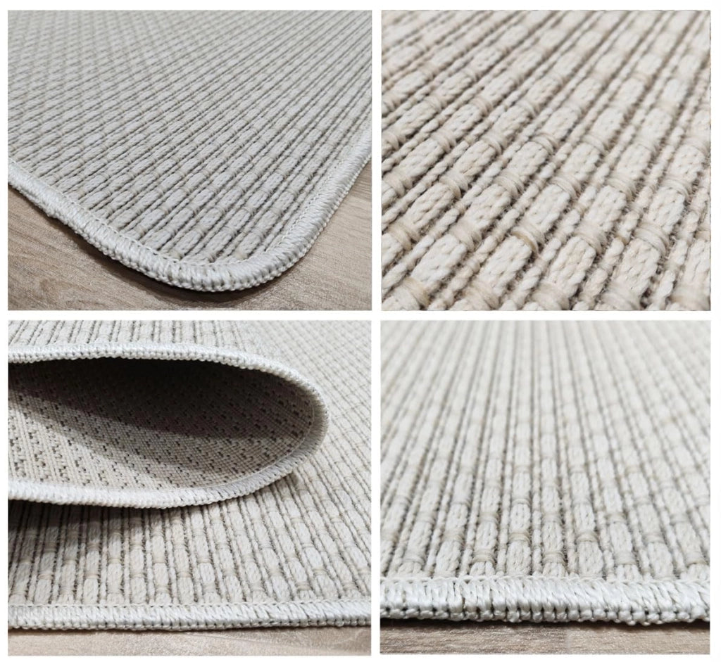 Tappeto interno/esterno, 85x200 cm, rettangolare, color beige, stile bohémien