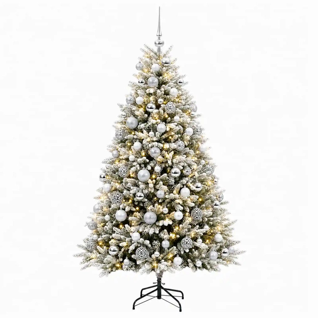 Albero di Natale Artificiale con Palline 210 cm 300 LED 3466992