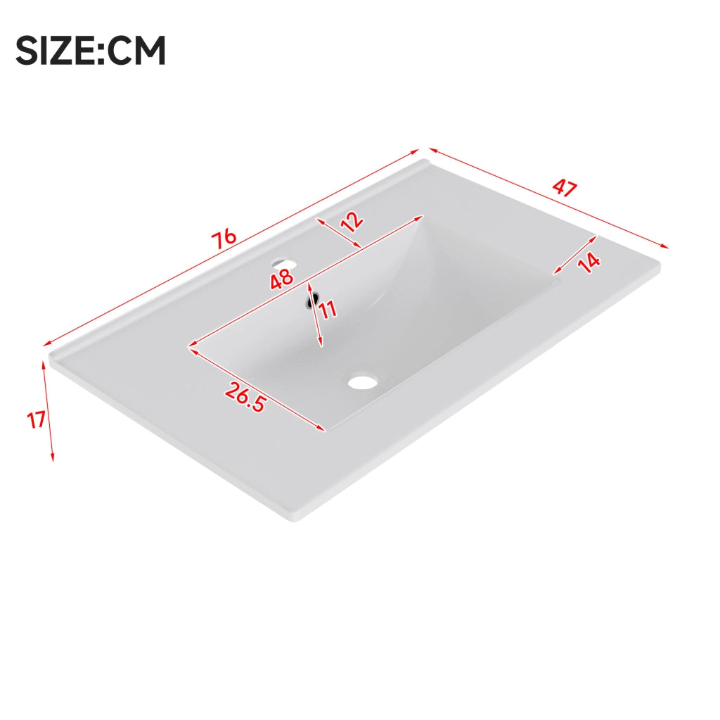 Mobile da bagno in MDF rosa 76x47x89 cm con lavabo in ceramica integrato e luce LED sensore radar