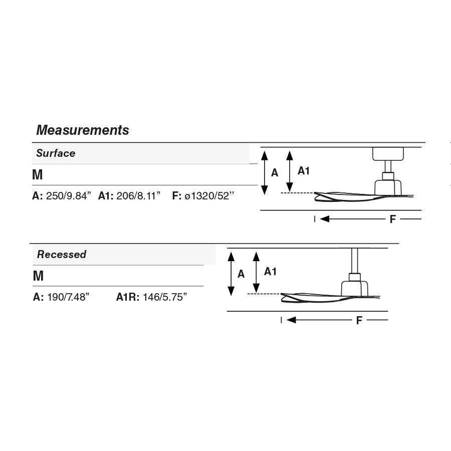 ROCKER RECESSED L Ventilatore da soffitto bianco TUYA