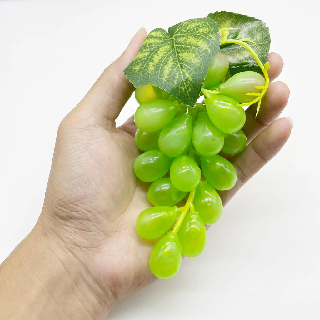 Uva artificiale, 12 pezzi, verde, lunghezza 2,3 metri, realizzata in plastica