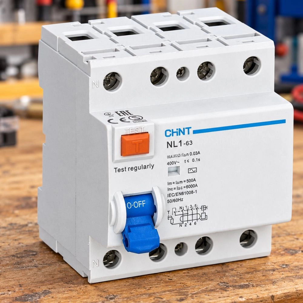 Nl1-63-4p-ac300 interruttore differenziale puro 4p 300 ma 6 ka tipo ac protezione contro contatti diretti e indiretti...
