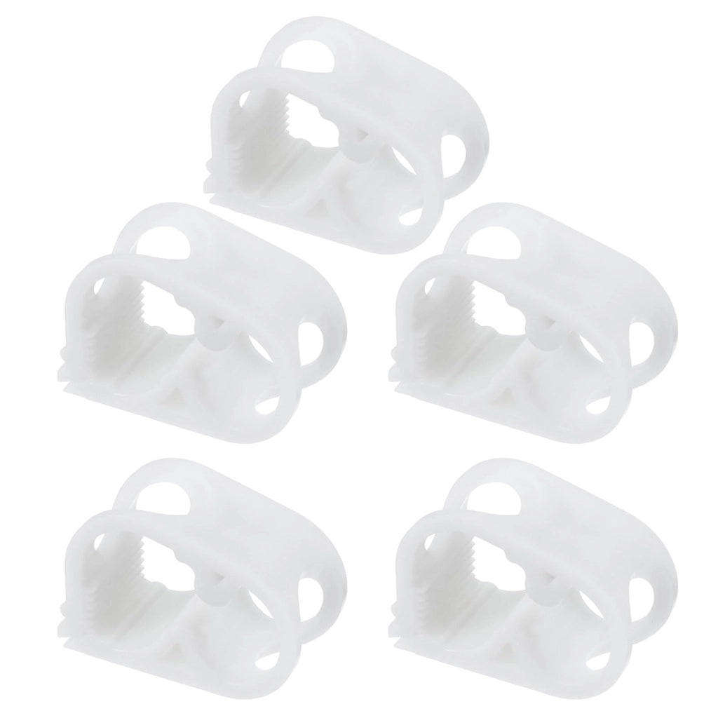 Set di 5 fascette stringitubo in plastica, regolabili, per tubi da 1/4" a 1/2"