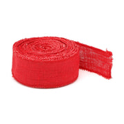 Nastro di iuta, colore rosso, 6 cm x 10 metri