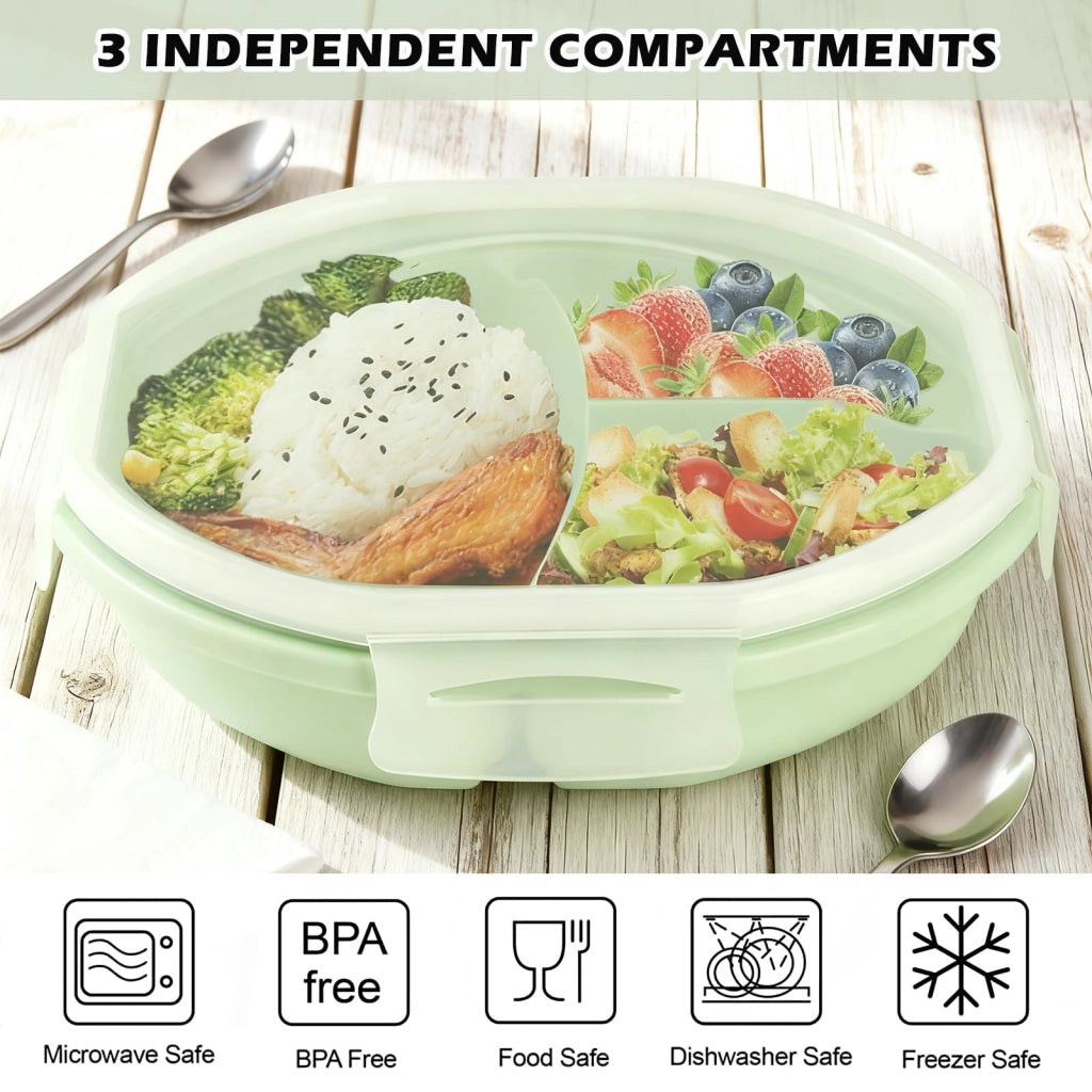 Set di 2 contenitori magnetici, divisibili, da 21 cm, in PP, senza BPA