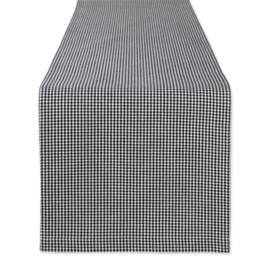 Tovaglia reversibile, 14x108 pollici, cotone, motivo api, bianco e nero