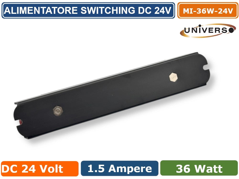 UNIVERSO MI-36W-24V ALIMENTATORE SWITCHING ULTRA SLIM DA ESTERNO IP67 CON POTENZA 36W DC 24V 1.5A