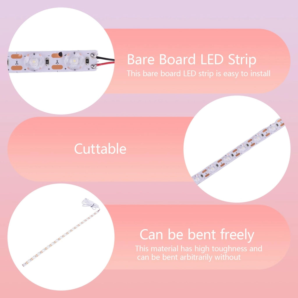 Striscia LED da 24V, 360mm, per stampanti 3D, 6500K, bianco freddo