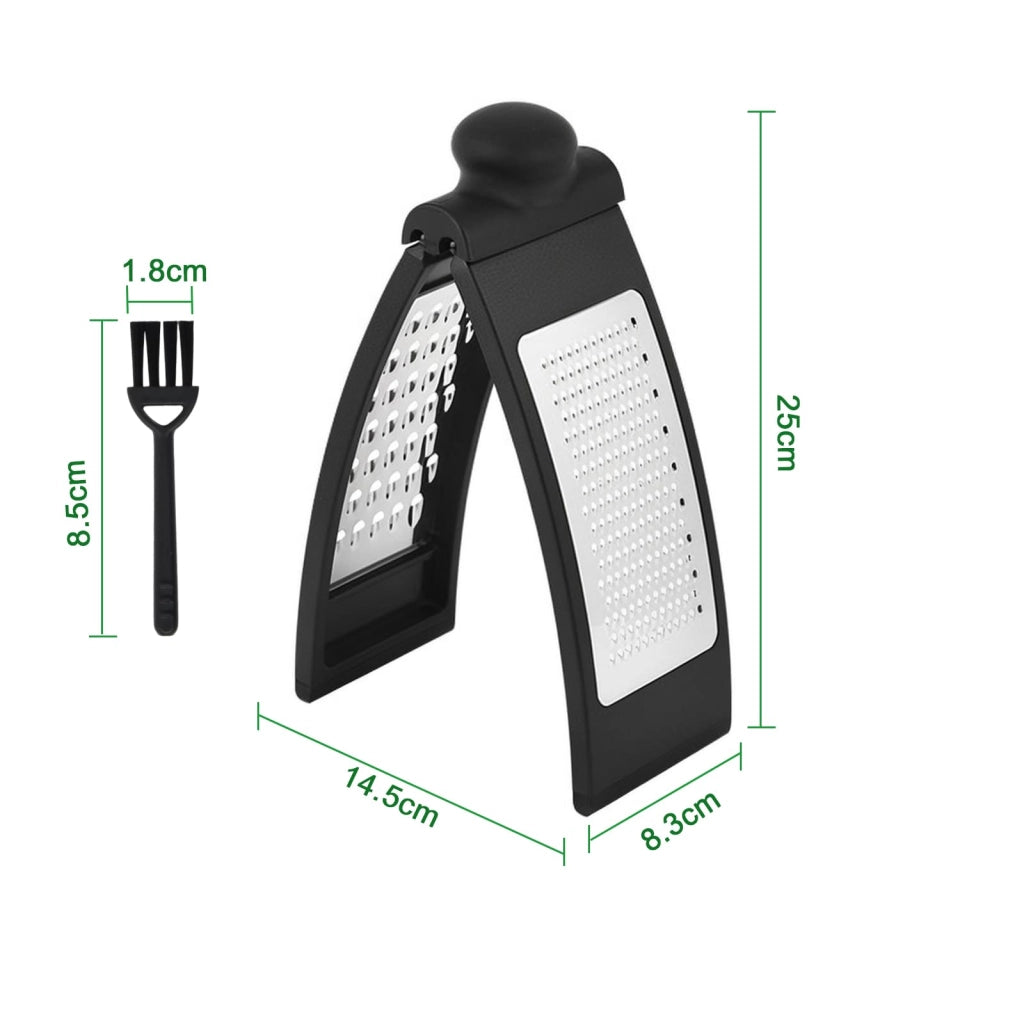 Grattugia per verdure pieghevole in acciaio inossidabile, a doppia faccia, 25 cm