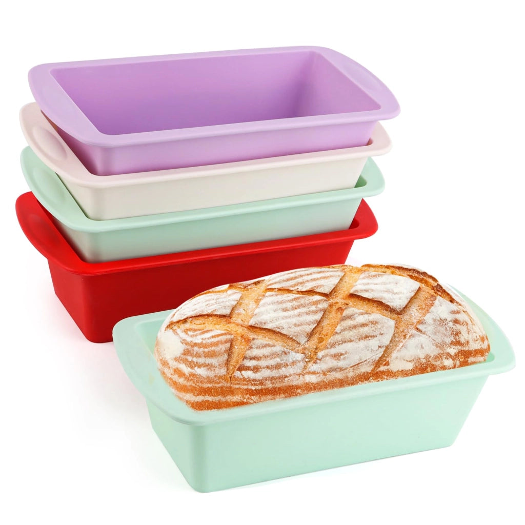 5 stampi in silicone, rettangolari, dimensioni 20x9,5x5,5 cm, privi di BPA, con rivestimento antiaderente