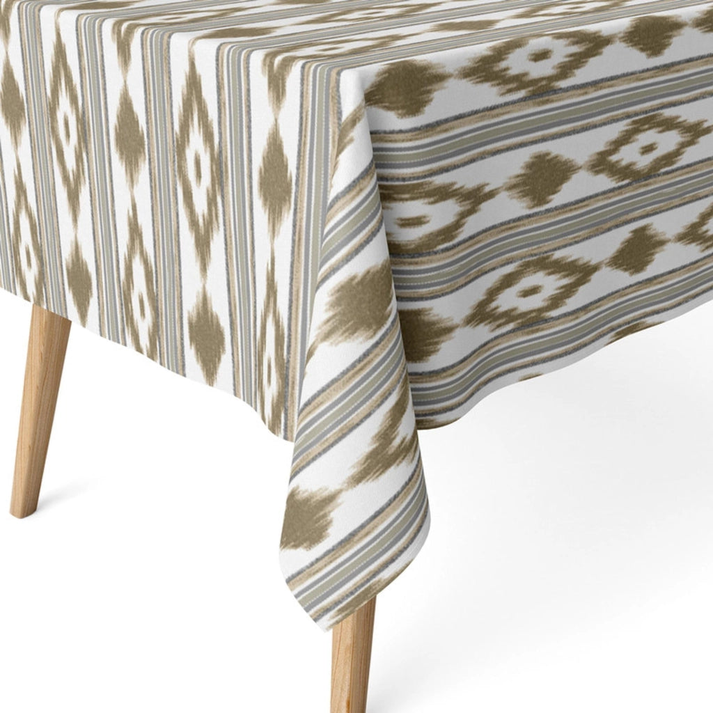 Tovaglia 140x140 cm, marrone, impermeabile e resistente alle macchie