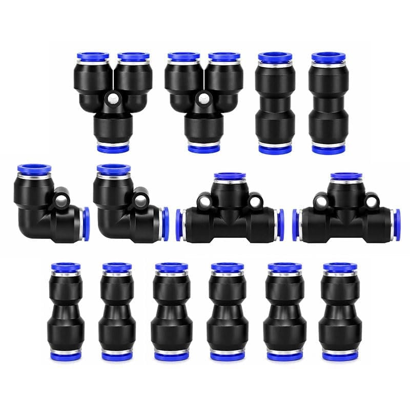 Kit di connettori pneumatici a 14 pezzi, diametro 10 mm