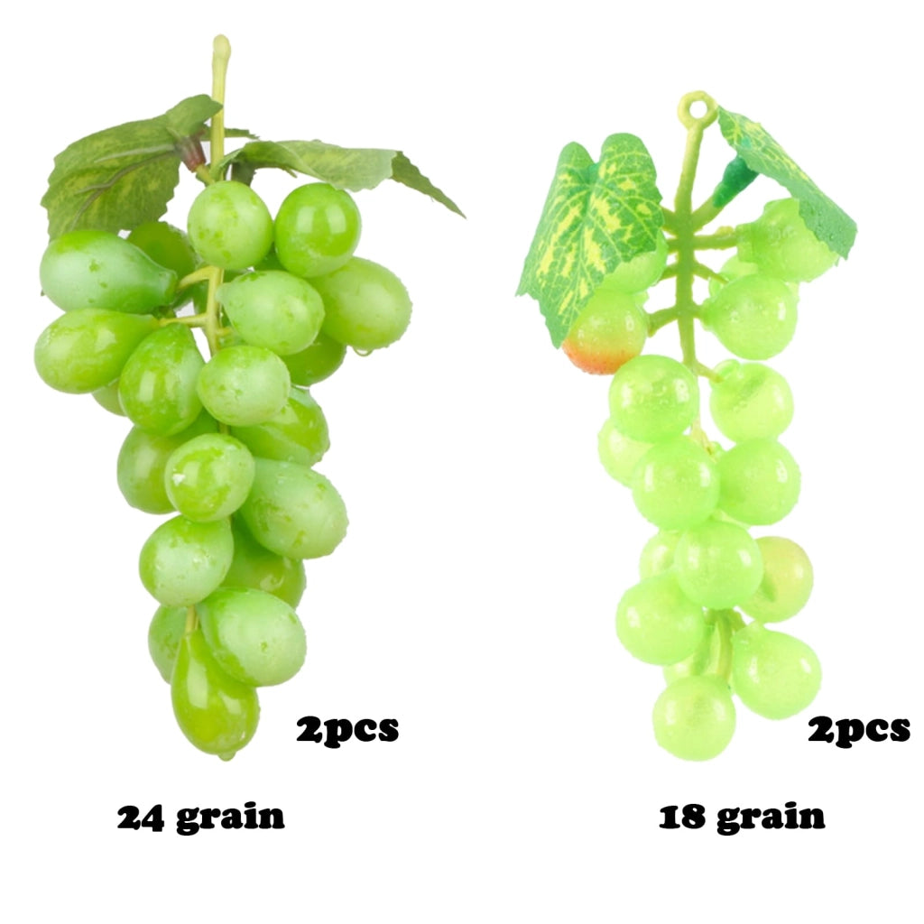 Uva artificiale, 12 pezzi, verde, lunghezza 2,3 metri, realizzata in plastica