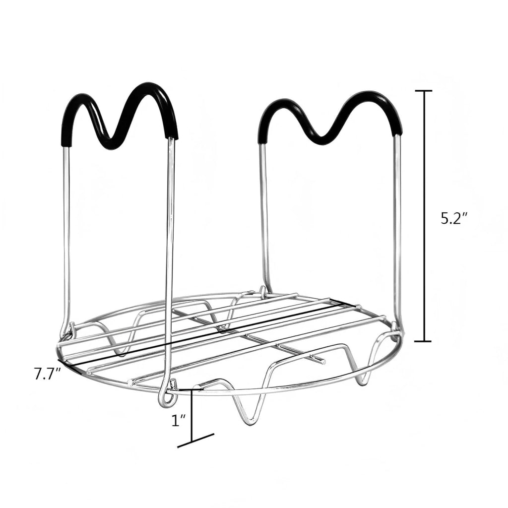 Contenitore in acciaio inossidabile per vapore, pieghevole, 19,5 cm, con maniglie in silicone