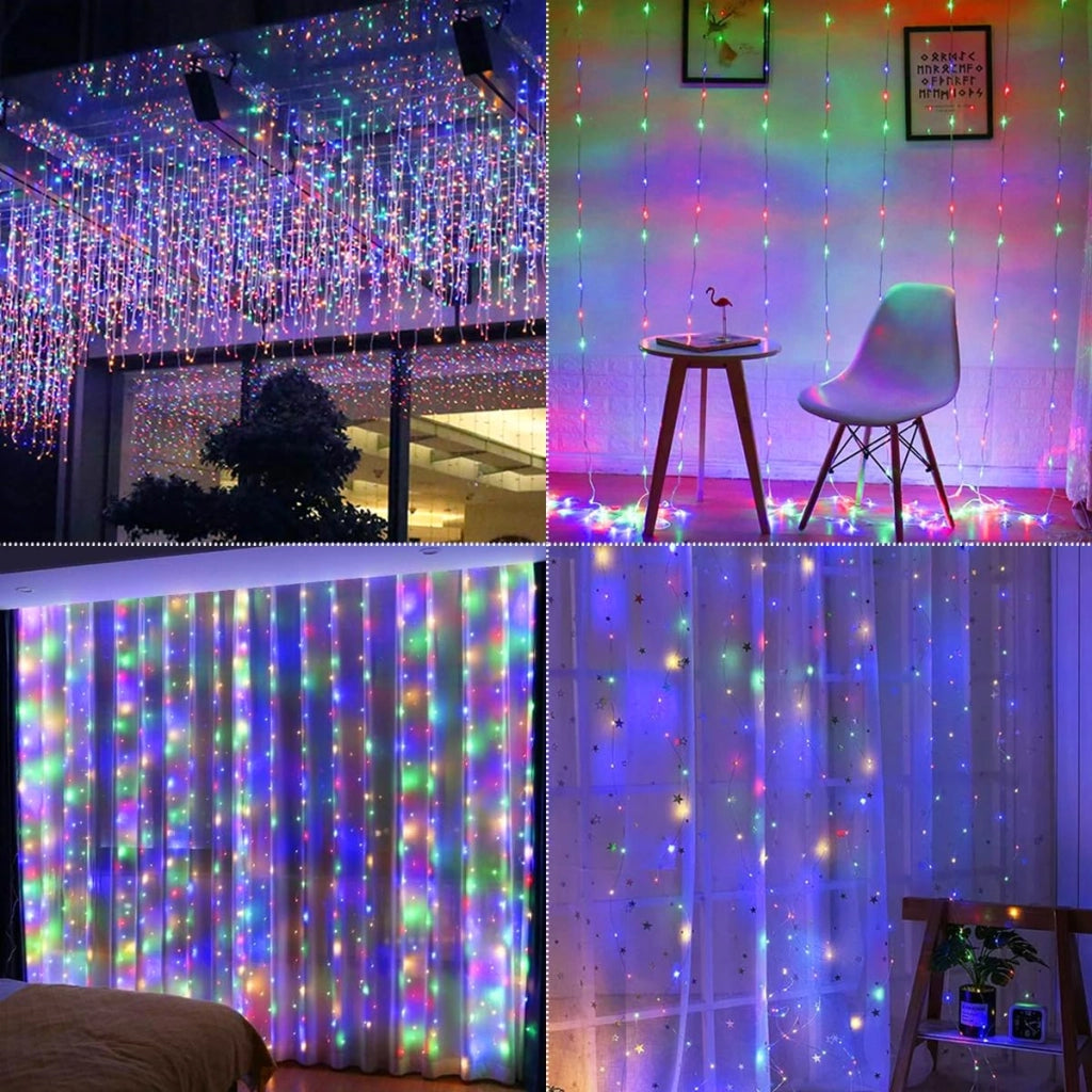 Catena luminosa a LED, set da 10 pezzi, lunghezza 3 metri, alimentazione a batteria, impermeabile, confezione da 4+6 pezzi