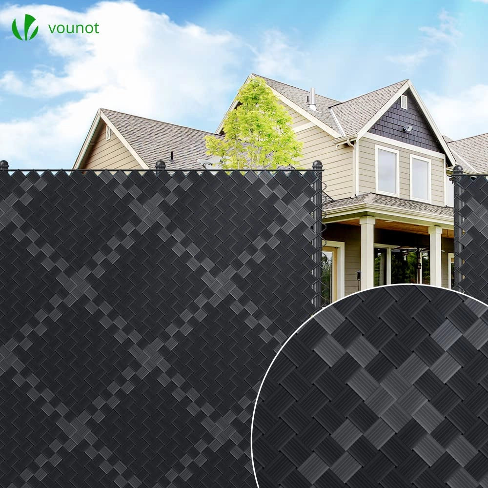 Pannelli frangisole in PVC, opachi, dimensioni 300 m x 4,7 cm, con 600 clip di colore nero