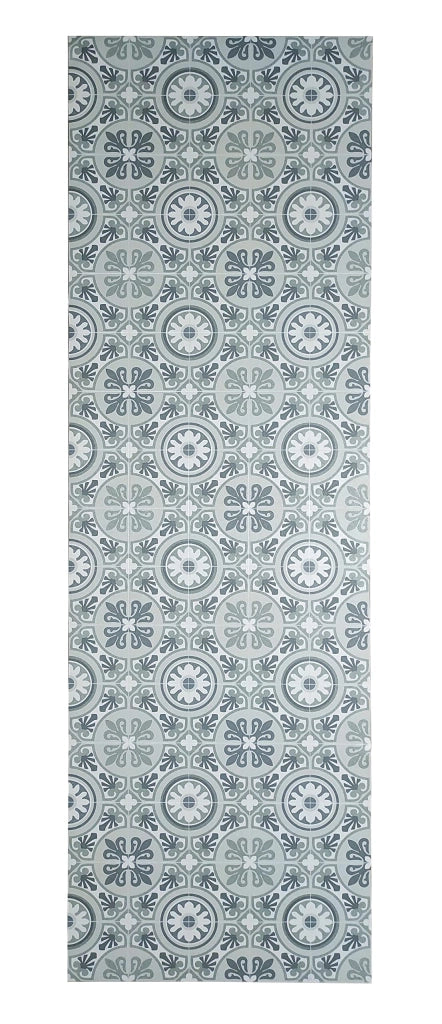 Tappeto in vinile antiscivolo, idraulico, 100x100 cm, verde e argento