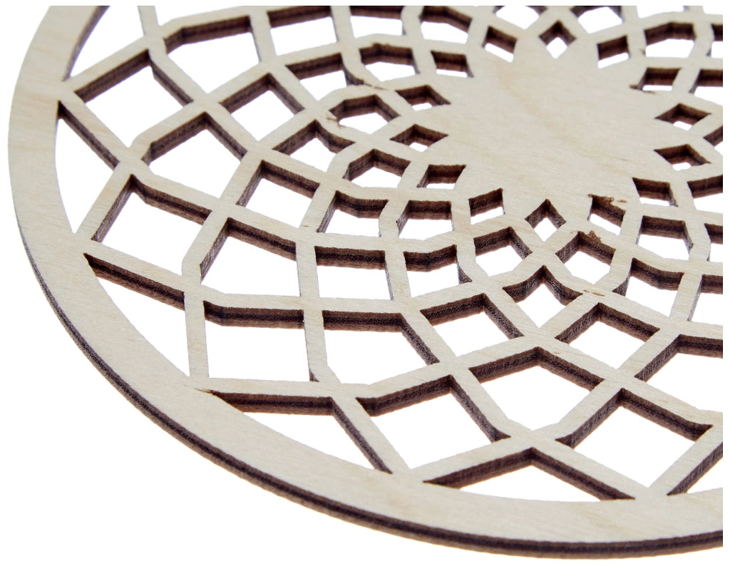Set per realizzare acquarelli con 3 dischi mandala e anelli di legno