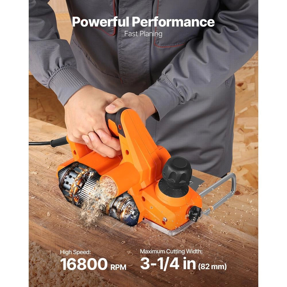 Pialletto Elettrico per Legno 650W, Pialla per Fai da Te Taglio 82 mm 16800 giri/min, 230V Modello 2822D