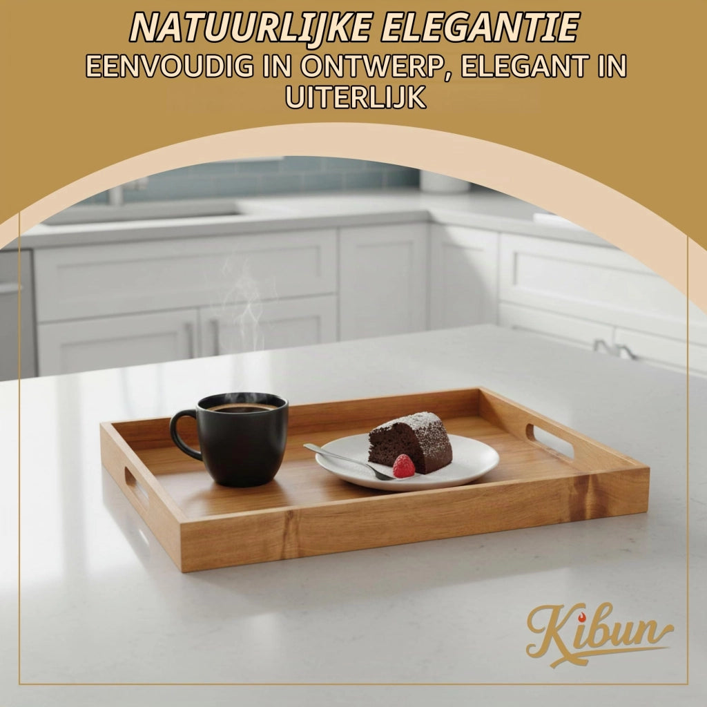 Tagliere in legno di acacia con maniglie, dimensioni 40x30 cm