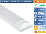 V-TAC VT-8-10 TUBO LED PRISMATICO PLAFONIERA 10W LAMPADINA 30CM SMD CHIP CREE - Colore Luce:Bianco Naturale