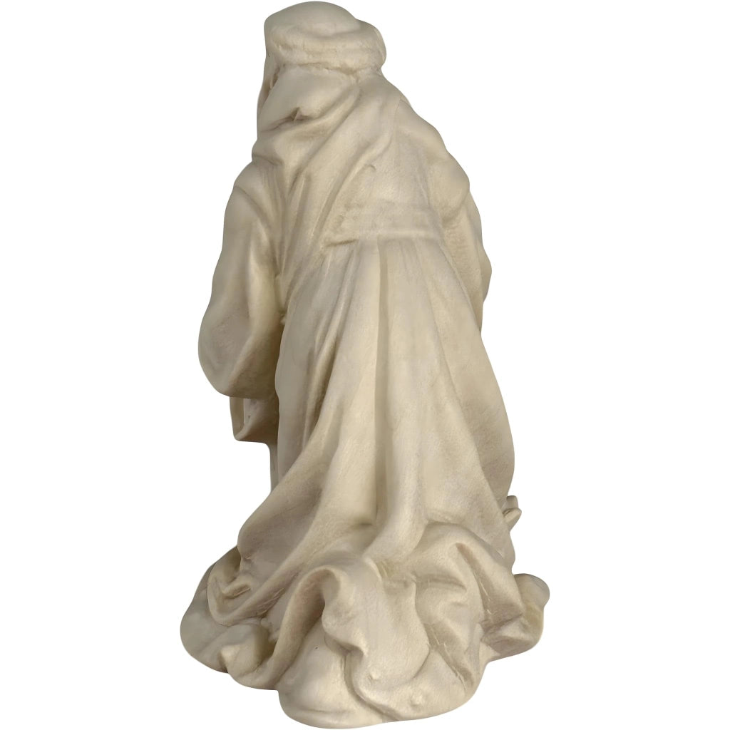 Re Melchiorre con l'oro, statuetta in legno, altezza 6 cm, dipinta a mano