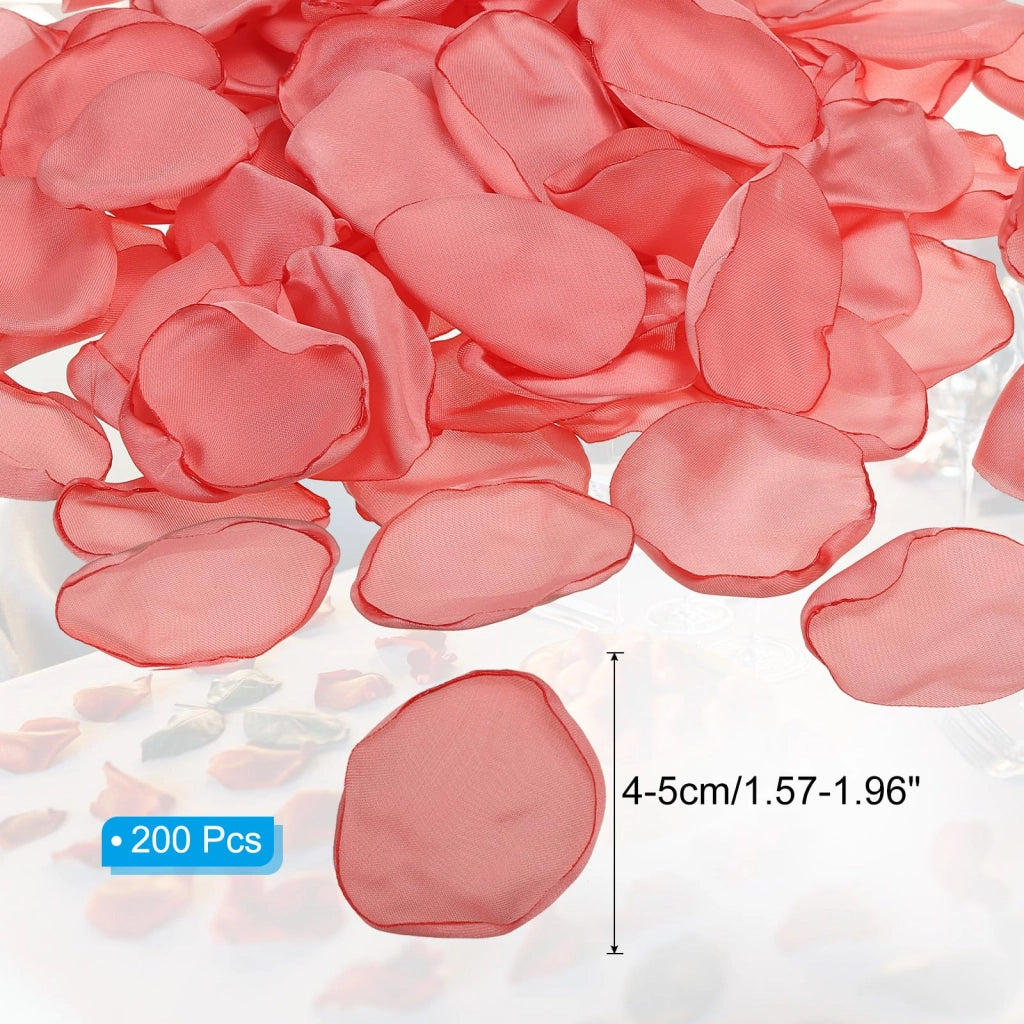 200 petali di rosa in seta artificiale, di colore pesca, di dimensioni 4-5 cm