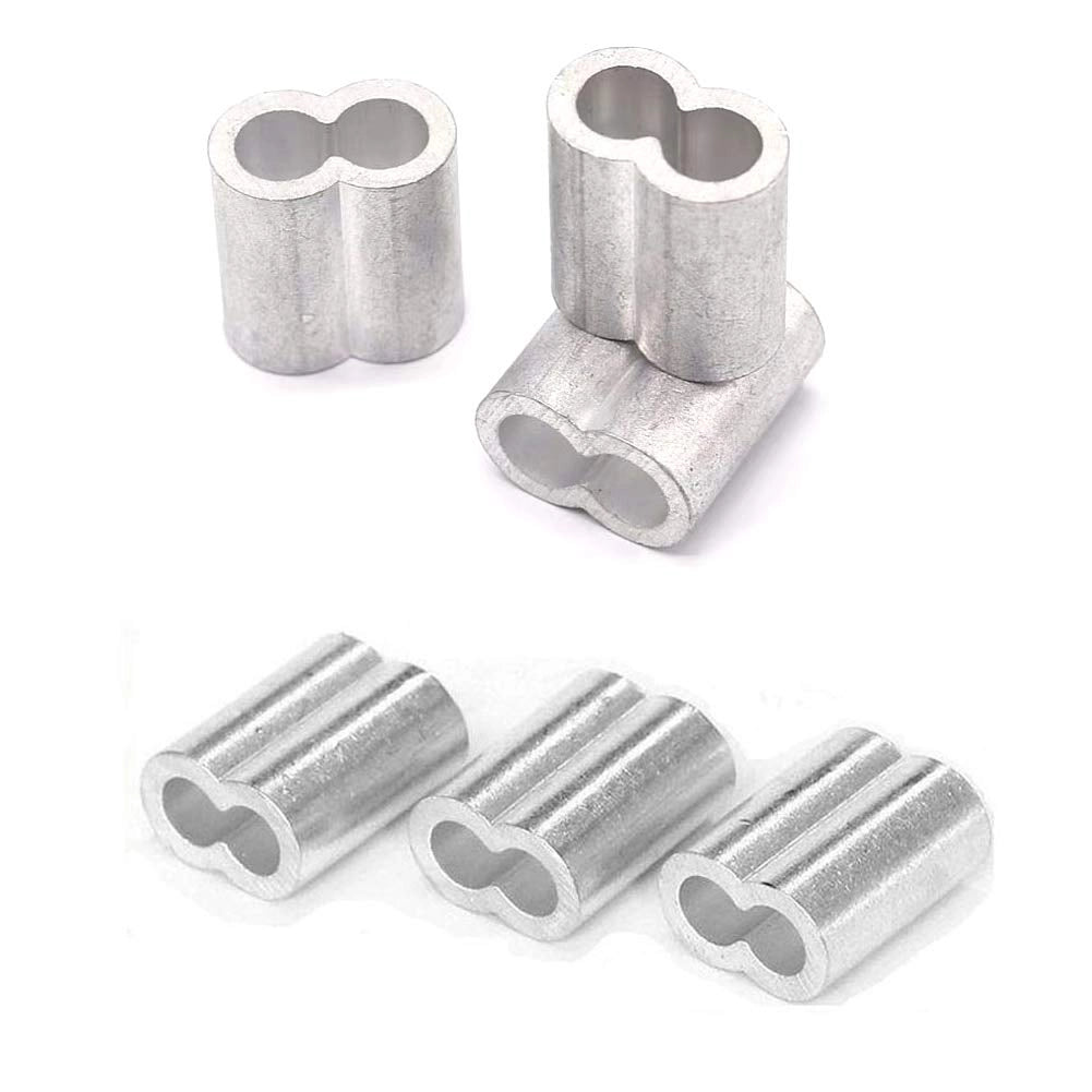 Morsetti doppi in alluminio, con manicotti crimpabili, confezione da 100 pezzi, diametro 1,2 mm