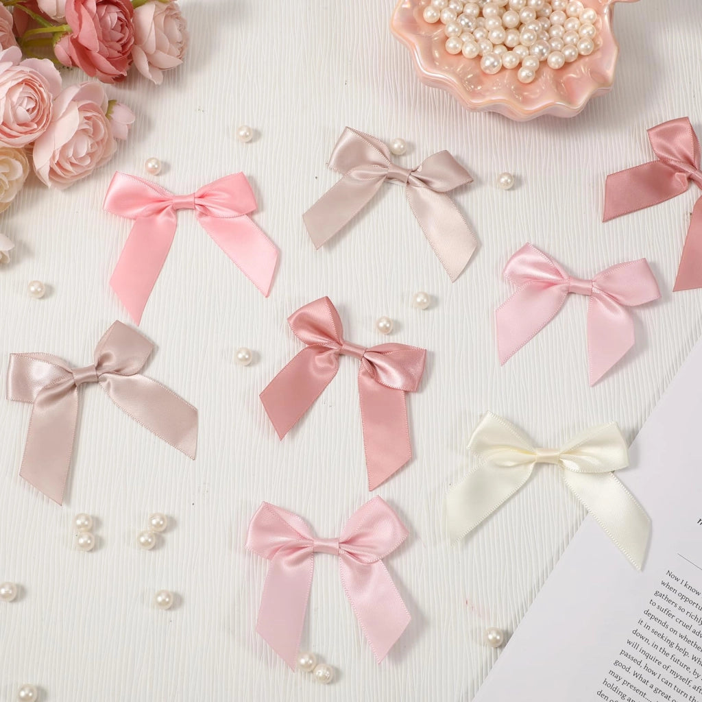 50 nastri di raso autoadesivi, rosa, 5 cm, ideali per confezioni regalo e lavori manuali