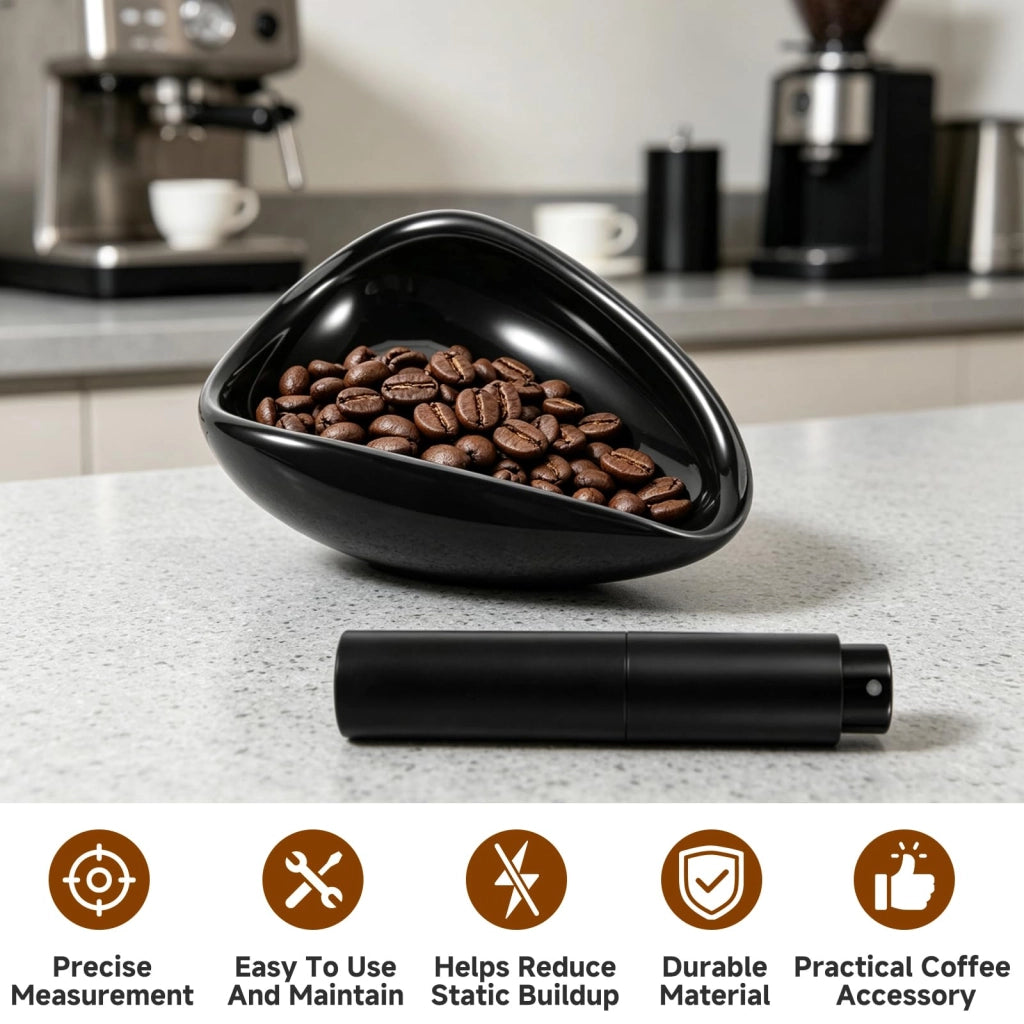 Tazza dosatrice in Vetroceramica per chicchi di caffè, capacità 140 grammi, con flacone spray