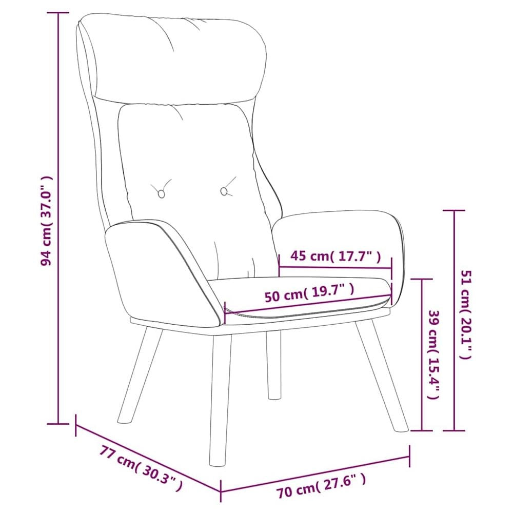 Poltrona Rilassante Grigio Scuro in Tessuto e PVC