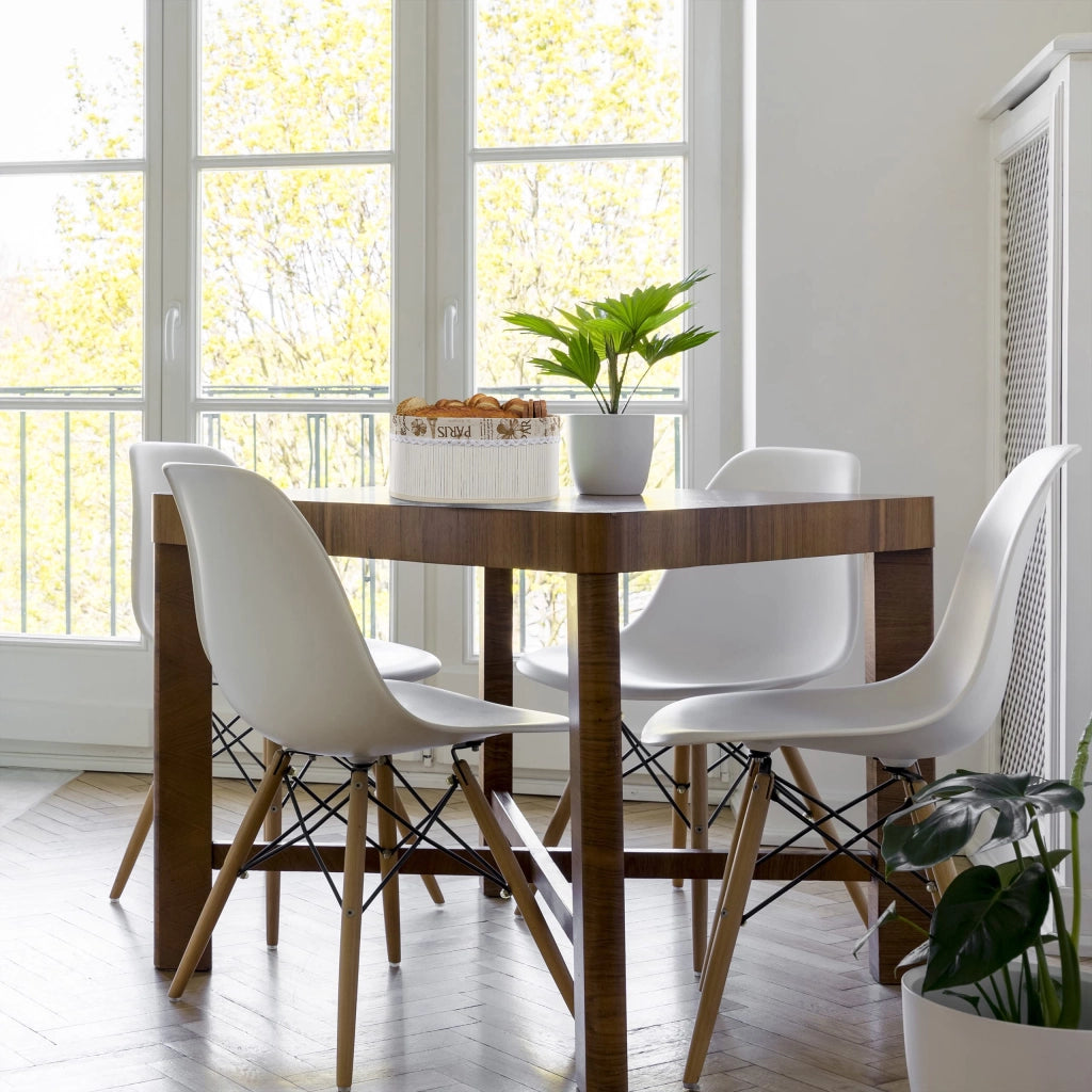 Cesto ovale, in bambù, design parigino, 16x34x24 cm, bianco