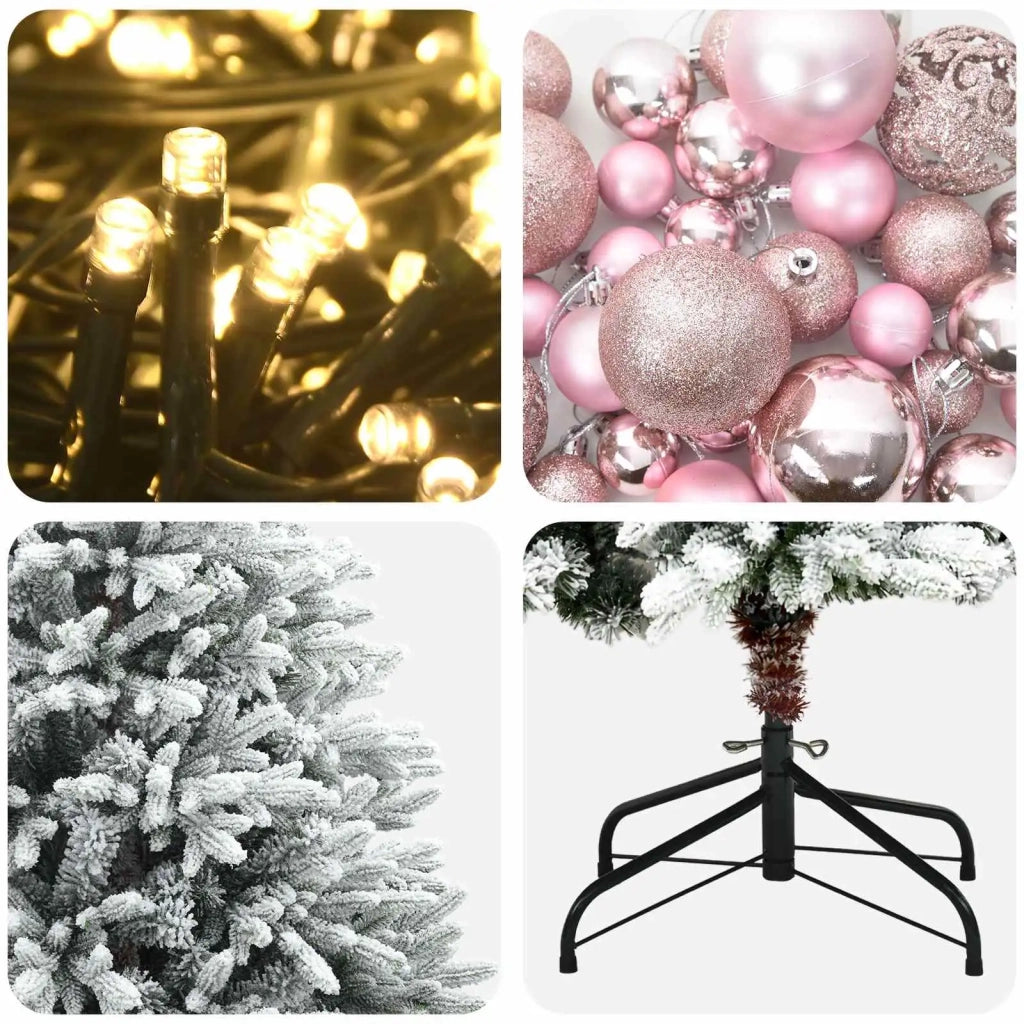 Albero di Natale Artificiale con Palline 210 cm 300 LED 3466720
